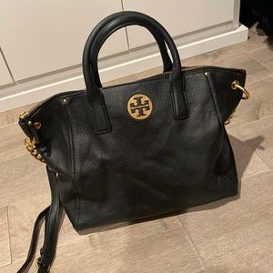 Tory Burch black tailor satchel